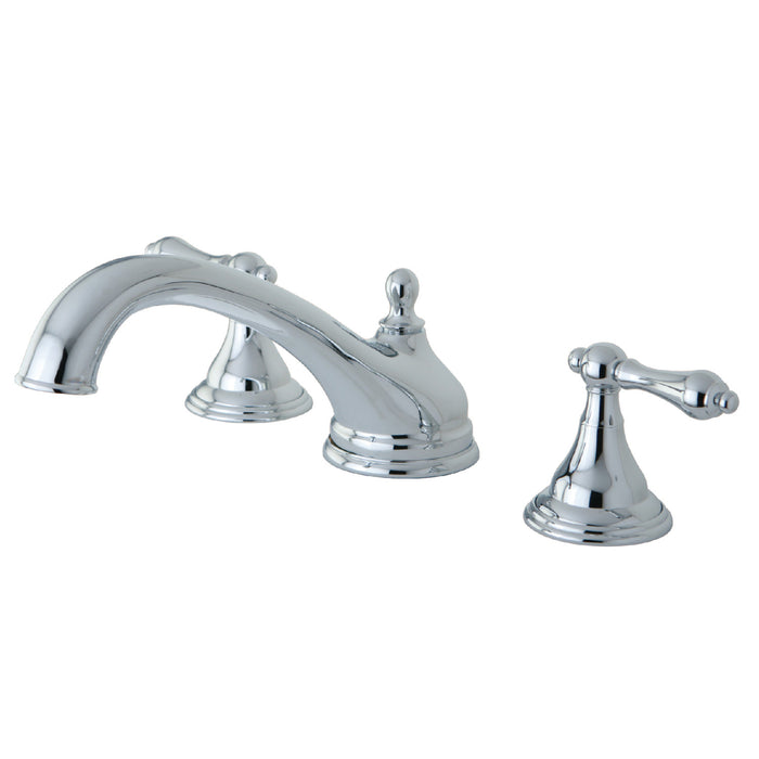 Kingston Heirloom KS5531AL - Vintage Two-Handle 3-Hole Deck Mount Roman Tub Faucet, Polished Chrome