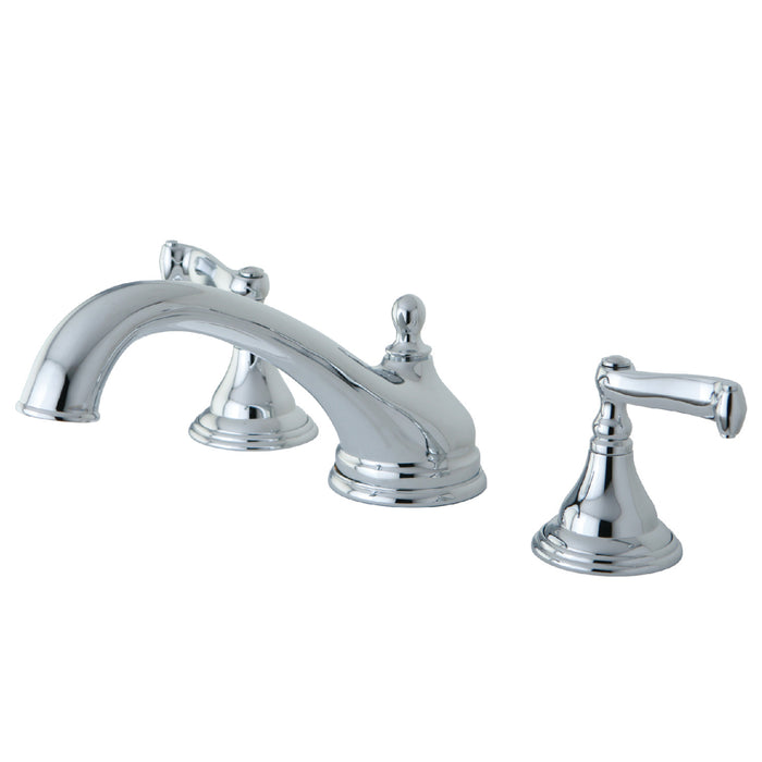 Kingston Tulare KS5531FL - Royale Two-Handle 3-Hole Deck Mount Roman Tub Faucet, Polished Chrome