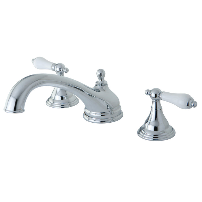Kingston Heirloom KS5531PL - Vintage Two-Handle 3-Hole Deck Mount Roman Tub Faucet, Polished Chrome