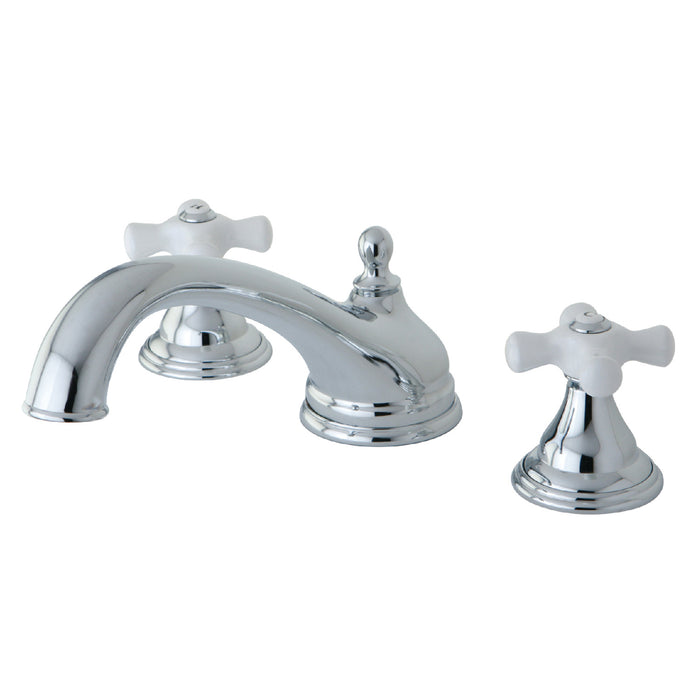 Kingston Heirloom KS5531PX - Vintage Two-Handle 3-Hole Deck Mount Roman Tub Faucet, Polished Chrome