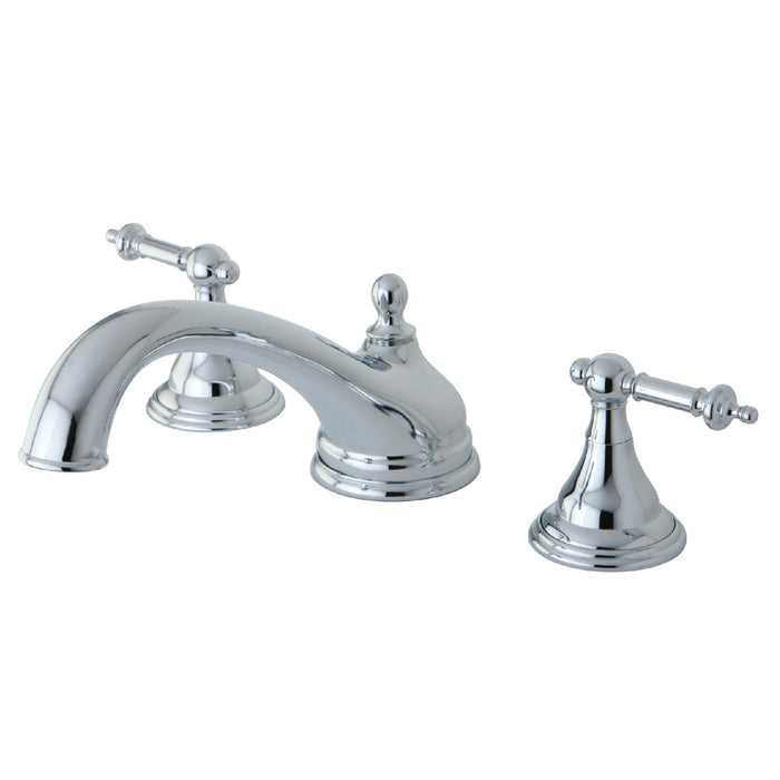 Kingston Tulare KS5531TL - Vintage Two-Handle 3-Hole Deck Mount Roman Tub Faucet, Polished Chrome
