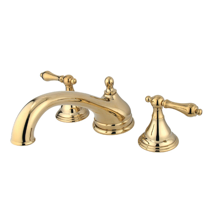 Kingston Heirloom KS5532AL - Vintage Two-Handle 3-Hole Deck Mount Roman Tub Faucet, Polished Brass