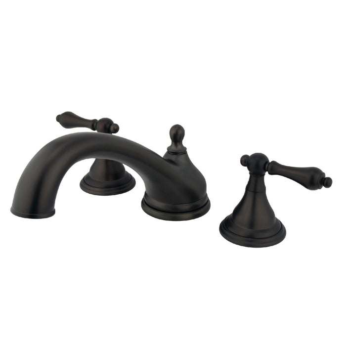 Kingston Heirloom KS5535AL - Vintage Two-Handle 3-Hole Deck Mount Roman Tub Faucet, Oil Rubbed Bronze