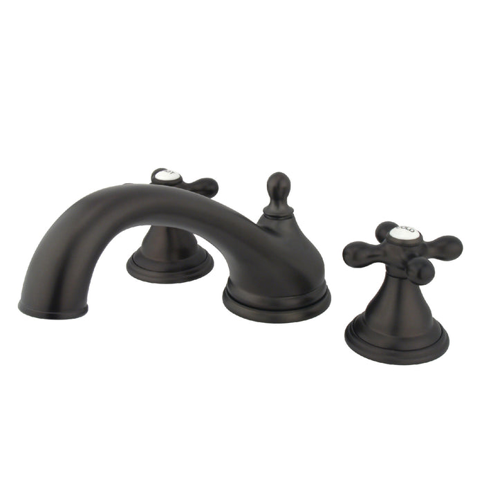Kingston Heirloom KS5535AX - Vintage Two-Handle 3-Hole Deck Mount Roman Tub Faucet, Oil Rubbed Bronze