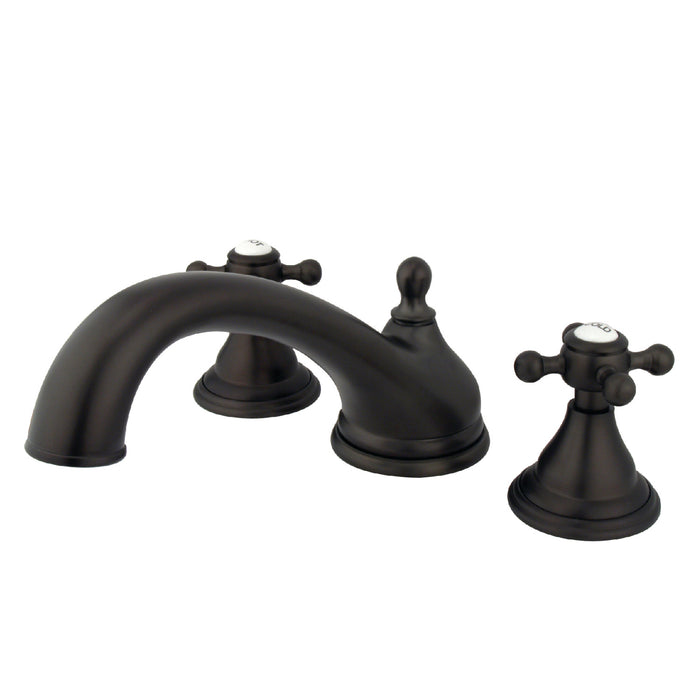 Kingston Heirloom KS5535BX - Vintage Two-Handle 3-Hole Deck Mount Roman Tub Faucet, Oil Rubbed Bronze