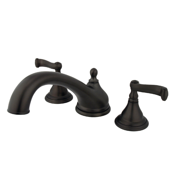 Kingston Tulare KS5535FL - Royale Two-Handle 3-Hole Deck Mount Roman Tub Faucet, Oil Rubbed Bronze