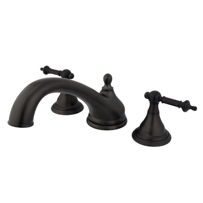 Kingston Tulare KS5535TL - Vintage Two-Handle 3-Hole Deck Mount Roman Tub Faucet, Oil Rubbed Bronze