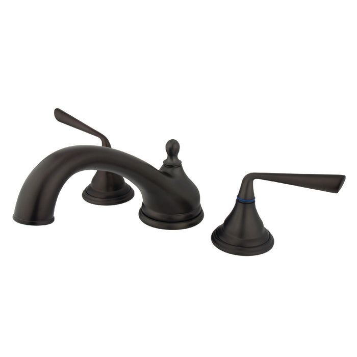 Kingston Tulare KS5535ZL - Silver Sage Two-Handle 3-Hole Deck Mount Roman Tub Faucet, Oil Rubbed Bronze