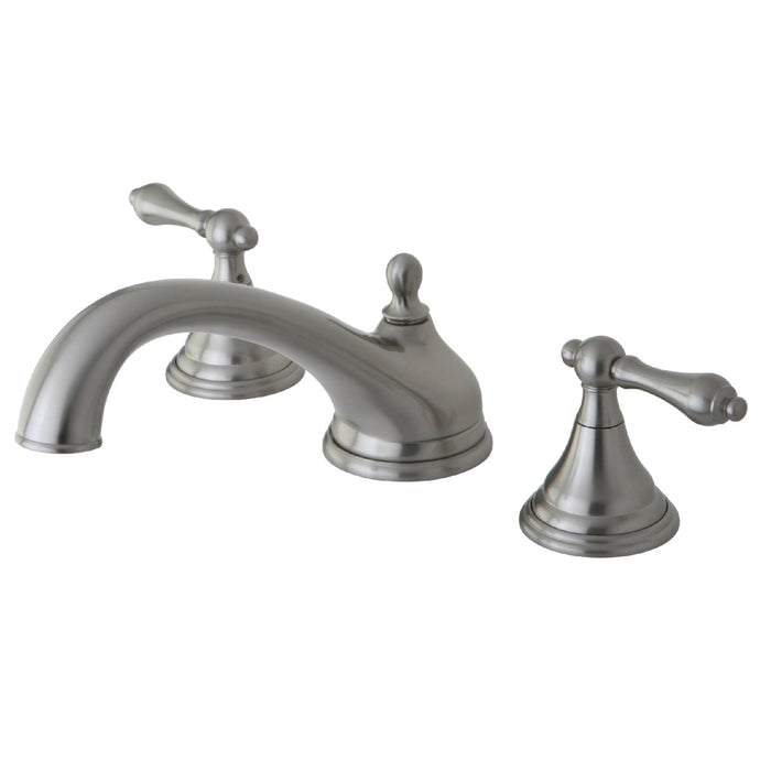 Kingston Heirloom KS5538AL - Vintage Two-Handle 3-Hole Deck Mount Roman Tub Faucet, Brushed Nickel