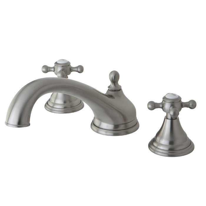 Kingston Heirloom KS5538BX - Vintage Two-Handle 3-Hole Deck Mount Roman Tub Faucet, Brushed Nickel