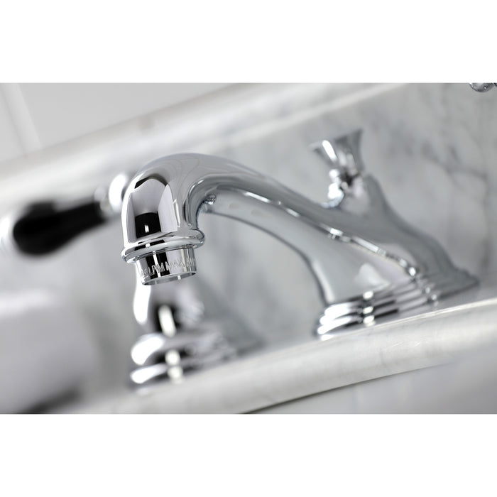 Kingston Heirloom KS5561PKL - Duchess Two-Handle 3-Hole Deck Mount Widespread Bathroom Faucet with Brass Pop-Up, Polished Chrome