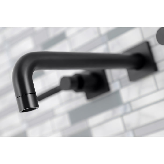 Kingston Sona KS6020DKL - Kaiser Two-Handle 3-Hole Wall Mount Tub Faucet, Matte Black