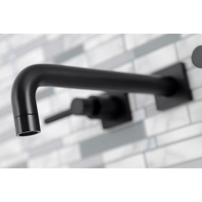 Kingston Sona KS6020DL - Concord Two-Handle 3-Hole Wall Mount Tub Faucet, Matte Black