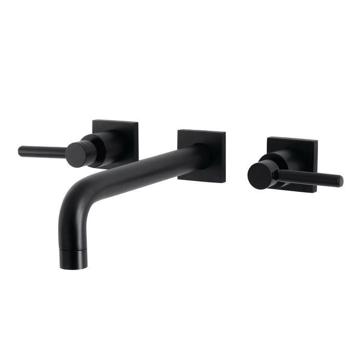 Kingston Sona KS6020DL - Concord Two-Handle 3-Hole Wall Mount Tub Faucet, Matte Black