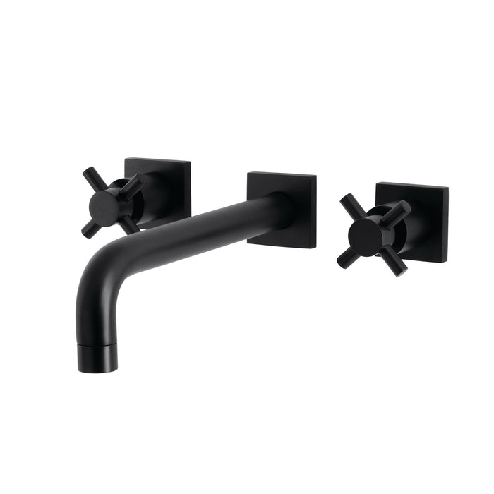 Kingston Sona KS6020DX - Concord Two-Handle 3-Hole Wall Mount Tub Faucet, Matte Black