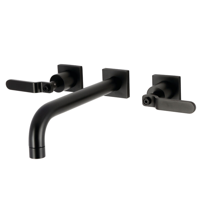 Kingston Sona KS6020KL - Whitaker Two-Handle 3-Hole Wall Mount Tub Faucet, Matte Black