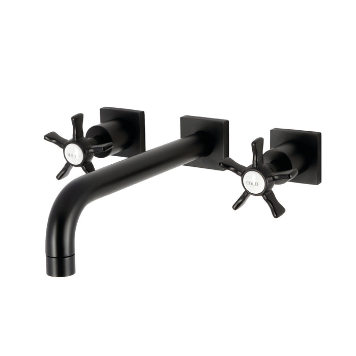 Kingston Sona KS6020NX - Hamilton Two-Handle 3-Hole Wall Mount Tub Faucet, Matte Black