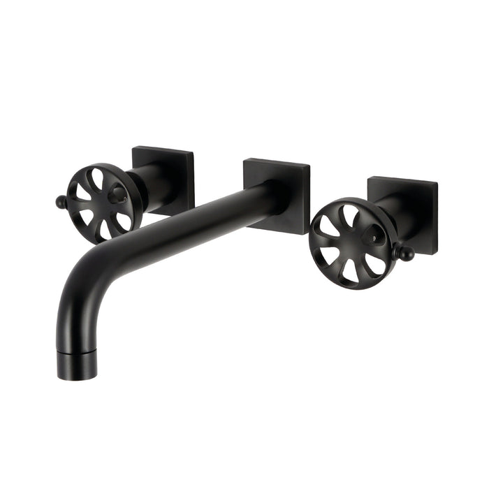 Kingston Sona KS6020RX - Belknap Two-Handle 3-Hole Wall Mount Tub Faucet, Matte Black