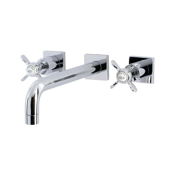 Kingston Tulare KS6021BEX - Essex Two-Handle 3-Hole Wall Mount Tub Faucet, Polished Chrome