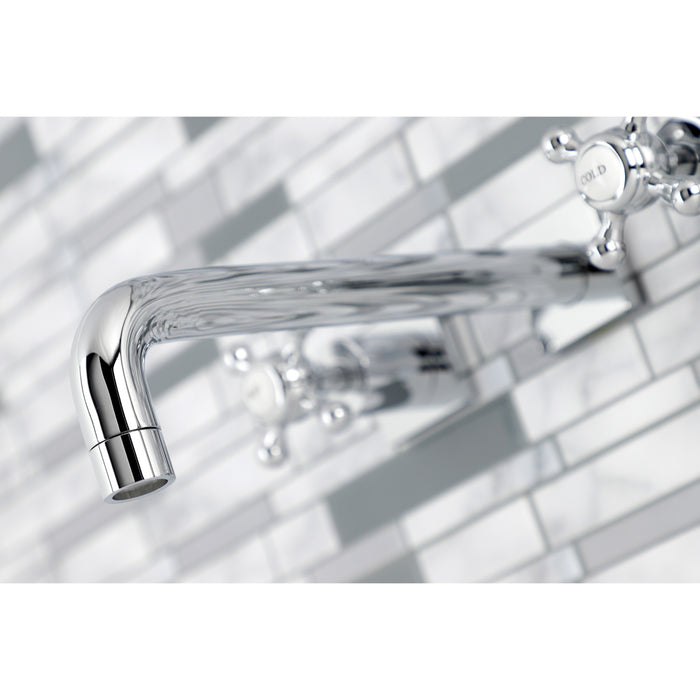 Kingston Tulare KS6021BX - Metropolitan Two-Handle 3-Hole Wall Mount Tub Faucet, Polished Chrome