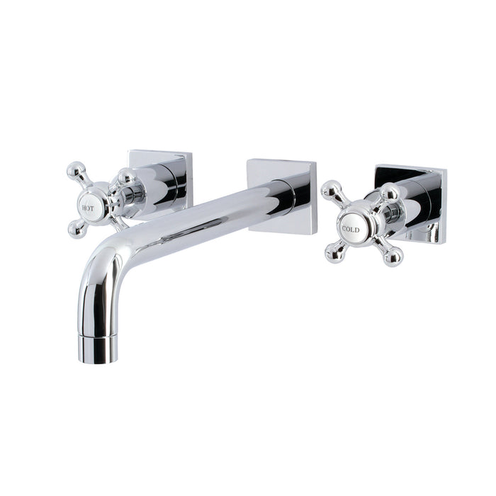 Kingston Tulare KS6021BX - Metropolitan Two-Handle 3-Hole Wall Mount Tub Faucet, Polished Chrome