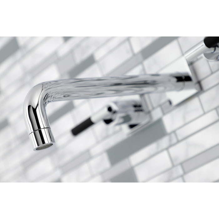 Kingston Sona KS6021CKL - Kaiser Two-Handle 3-Hole Wall Mount Tub Faucet, Polished Chrome