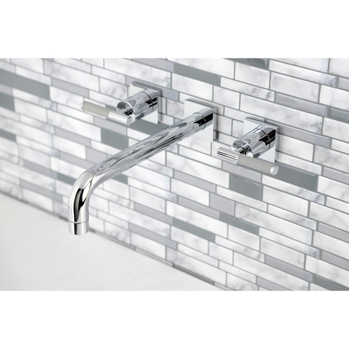 Kingston Sona KS6021CKL - Kaiser Two-Handle 3-Hole Wall Mount Tub Faucet, Polished Chrome