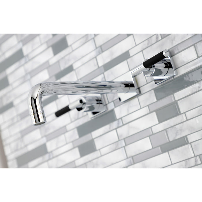 Kingston Sona KS6021CKL - Kaiser Two-Handle 3-Hole Wall Mount Tub Faucet, Polished Chrome