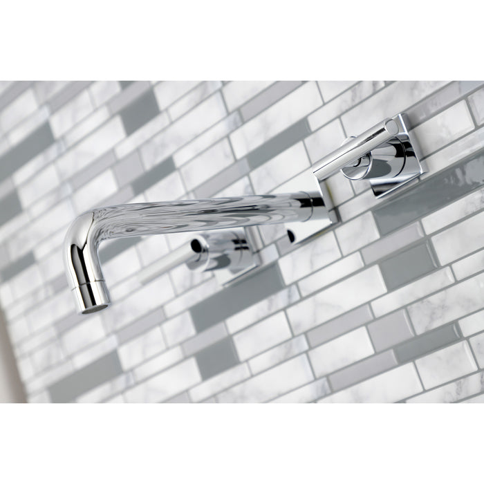 Kingston Sona KS6021CML - Manhattan Two-Handle 3-Hole Wall Mount Tub Faucet, Polished Chrome