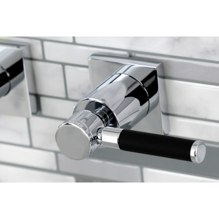 Kingston Sona KS6021DKL - Kaiser Two-Handle 3-Hole Wall Mount Tub Faucet, Polished Chrome