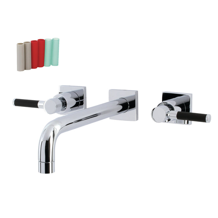Kingston Sona KS6021DKL - Kaiser Two-Handle 3-Hole Wall Mount Tub Faucet, Polished Chrome