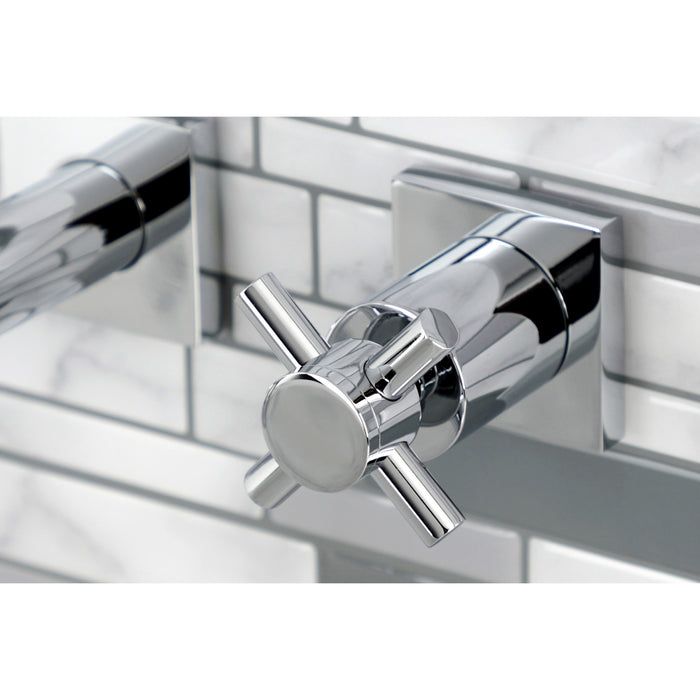 Kingston Sona KS6021DX - Concord Two-Handle 3-Hole Wall Mount Tub Faucet, Polished Chrome