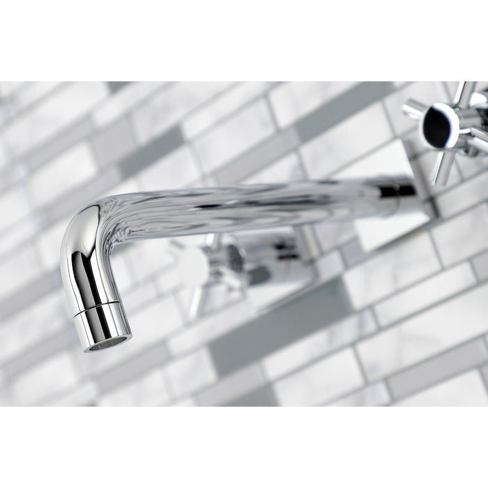 Kingston Sona KS6021DX - Concord Two-Handle 3-Hole Wall Mount Tub Faucet, Polished Chrome
