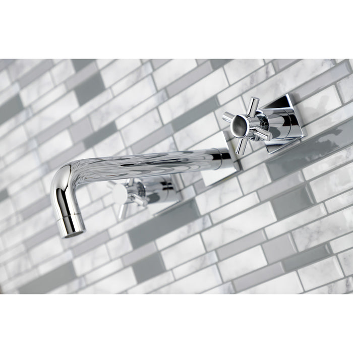 Kingston Sona KS6021DX - Concord Two-Handle 3-Hole Wall Mount Tub Faucet, Polished Chrome