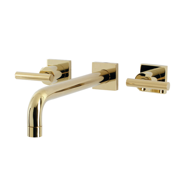 Kingston Sona KS6022CML - Manhattan Two-Handle 3-Hole Wall Mount Tub Faucet, Polished Brass