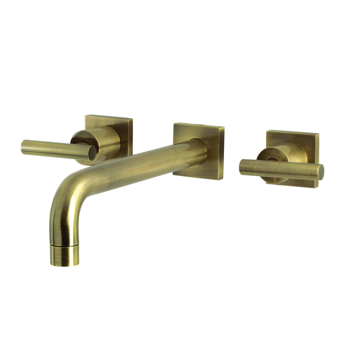 Kingston Sona KS6023CML - Manhattan Two-Handle 3-Hole Wall Mount Tub Faucet, Antique Brass