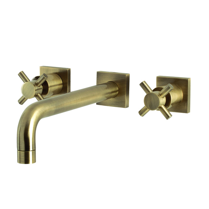 Kingston Sona KS6023DX - Concord Two-Handle 3-Hole Wall Mount Tub Faucet, Antique Brass