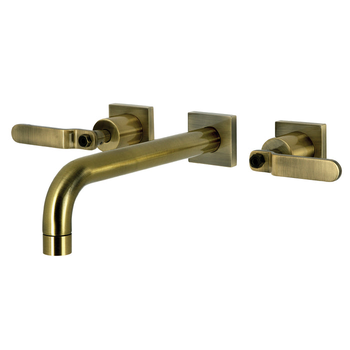 Kingston Sona KS6023KL - Whitaker Two-Handle 3-Hole Wall Mount Roman Tub Faucet, Antique Brass