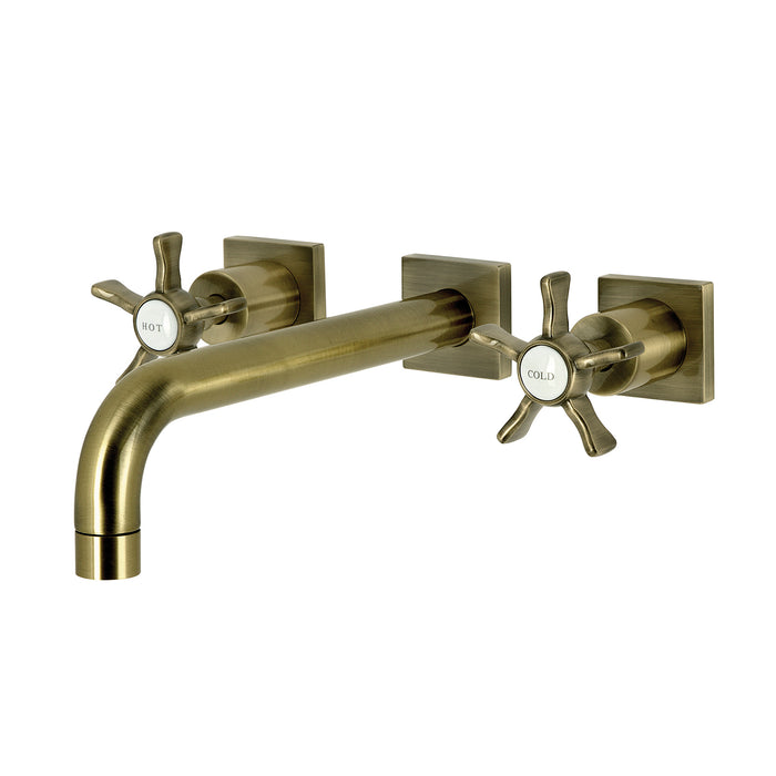 Kingston Sona KS6023NX - Hamilton Two-Handle 3-Hole Wall Mount Roman Tub Faucet, Antique Brass