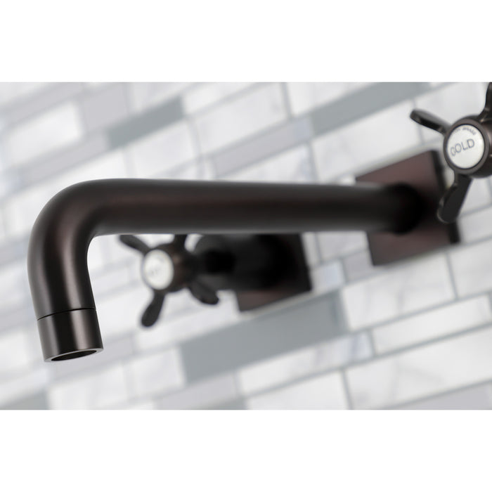 Kingston Tulare KS6025BEX - Essex Two-Handle 3-Hole Wall Mount Tub Faucet, Oil Rubbed Bronze