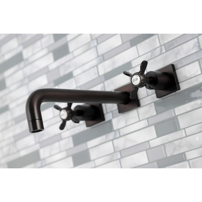 Kingston Tulare KS6025BEX - Essex Two-Handle 3-Hole Wall Mount Tub Faucet, Oil Rubbed Bronze