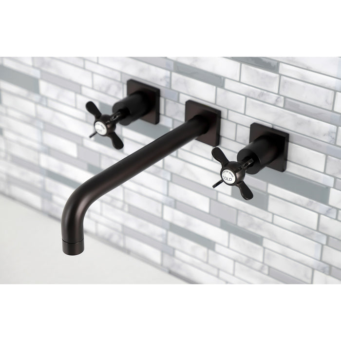 Kingston Tulare KS6025BEX - Essex Two-Handle 3-Hole Wall Mount Tub Faucet, Oil Rubbed Bronze