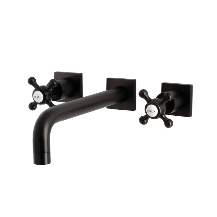 Kingston Tulare KS6025BX - Metropolitan Two-Handle 3-Hole Wall Mount Tub Faucet, Oil Rubbed Bronze