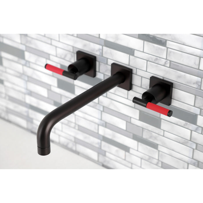 Kingston Sona KS6025CKL - Kaiser Two-Handle 3-Hole Wall Mount Tub Faucet, Oil Rubbed Bronze