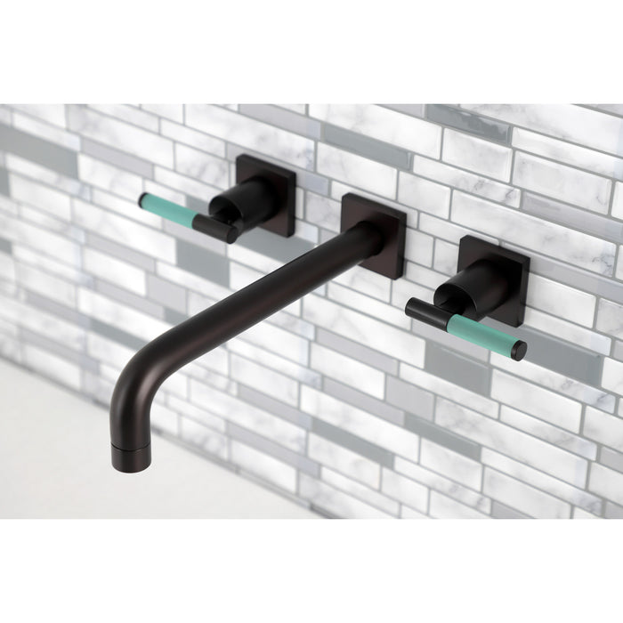 Kingston Sona KS6025CKL - Kaiser Two-Handle 3-Hole Wall Mount Tub Faucet, Oil Rubbed Bronze