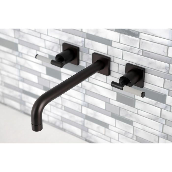 Kingston Sona KS6025CKL - Kaiser Two-Handle 3-Hole Wall Mount Tub Faucet, Oil Rubbed Bronze