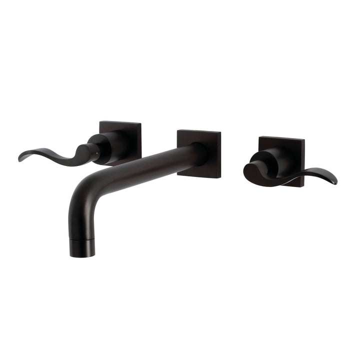 Kingston Tulare KS6025DFL - NuWave Two-Handle 3-Hole Wall Mount Tub Faucet, Oil Rubbed Bronze