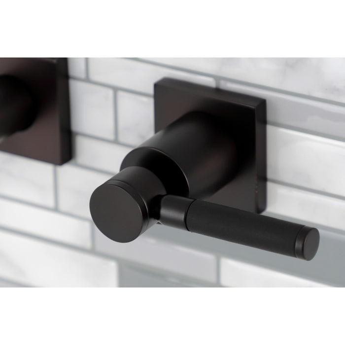 Kingston Sona KS6025DKL - Kaiser Two-Handle 3-Hole Wall Mount Tub Faucet, Oil Rubbed Bronze