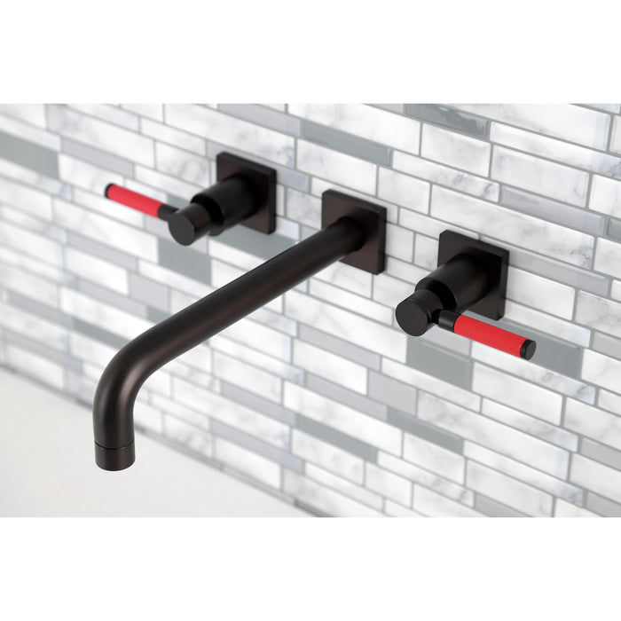 Kingston Sona KS6025DKL - Kaiser Two-Handle 3-Hole Wall Mount Tub Faucet, Oil Rubbed Bronze