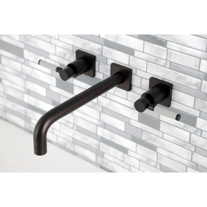 Kingston Sona KS6025DKL - Kaiser Two-Handle 3-Hole Wall Mount Tub Faucet, Oil Rubbed Bronze